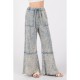 1pc Women'S Casual Cotton Wide Leg Pants with Drawstring and Pockets, Color Block Pattern, All-Season Loose Fit, Woven Fabric - Adult Fashion 1pc Women'S Casual Cotton Wide Leg Pants with Drawstring and Pockets, Color Block Pattern, All-Season Loose Fit, Woven Fabric - Adult Fashion