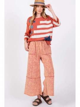 1pc Women'S Casual Wide Leg Pants with Pockets and Drawstring - Solid Color Polyester, Woven, Lace-Up Design for Fall/Winter - Adult Fashion Baggy Trousers