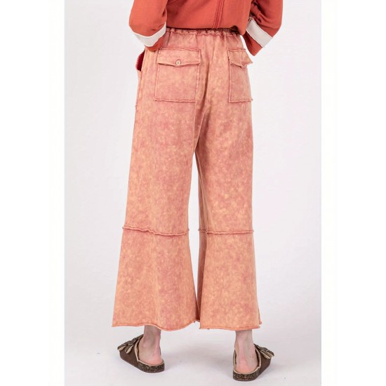 1pc Women'S Casual Wide Leg Pants with Pockets and Drawstring - Solid Color Polyester, Woven, Lace-Up Design for Fall/Winter - Adult Fashion Baggy Trousers 1pc Women'S Casual Wide Leg Pants with Pockets and Drawstring - Solid Color Polyester, Woven, Lace-Up Design for Fall/Winter - Adult Fashion Baggy Trousers