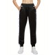 Women's High-Waist Joggers with Side Split - Casual Color Block, Buttoned Detail, Polyester, All-Season Fitness Pants Women's High-Waist Joggers with Side Split - Casual Color Block, Buttoned Detail, Polyester, All-Season Fitness Pants