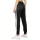 Women's High-Waist Joggers with Side Split - Casual Color Block, Buttoned Detail, Polyester, All-Season Fitness Pants Women's High-Waist Joggers with Side Split - Casual Color Block, Buttoned Detail, Polyester, All-Season Fitness Pants
