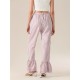 1pc Women'S Tartan Flared Pants - Casual Polyester Wide Leg with Tiered Ruffle, Lace-Up Bow Elastic Waistband, Full-Length Pull-On Trousers for All Seasons 1pc Women'S Tartan Flared Pants - Casual Polyester Wide Leg with Tiered Ruffle, Lace-Up Bow Elastic Waistband, Full-Length Pull-On Trousers for All Seasons