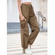 1pc GoyRrbay Women'S Casual Nylon Cargo Jogger Pants - Solid Color Drawstring Low Waist Baggy Trousers, All-Season Loose Fit Long Pants for Going Out, Woven Sports Pants for Adults 1pc GoyRrbay Women'S Casual Nylon Cargo Jogger Pants - Solid Color Drawstring Low Waist Baggy Trousers, All-Season Loose Fit Long Pants for Going Out, Woven Sports Pants for Adults