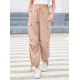 1pc GoyRrbay Women'S Casual Nylon Cargo Jogger Pants - Solid Color Drawstring Low Waist Baggy Trousers, All-Season Loose Fit Long Pants for Going Out, Woven Sports Pants for Adults 1pc GoyRrbay Women'S Casual Nylon Cargo Jogger Pants - Solid Color Drawstring Low Waist Baggy Trousers, All-Season Loose Fit Long Pants for Going Out, Woven Sports Pants for Adults