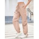 1pc GoyRrbay Women'S Casual Nylon Cargo Jogger Pants - Solid Color Drawstring Low Waist Baggy Trousers, All-Season Loose Fit Long Pants for Going Out, Woven Sports Pants for Adults 1pc GoyRrbay Women'S Casual Nylon Cargo Jogger Pants - Solid Color Drawstring Low Waist Baggy Trousers, All-Season Loose Fit Long Pants for Going Out, Woven Sports Pants for Adults