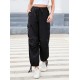 1pc GoyRrbay Women'S Casual Nylon Cargo Jogger Pants - Solid Color Drawstring Low Waist Baggy Trousers, All-Season Loose Fit Long Pants for Going Out, Woven Sports Pants for Adults 1pc GoyRrbay Women'S Casual Nylon Cargo Jogger Pants - Solid Color Drawstring Low Waist Baggy Trousers, All-Season Loose Fit Long Pants for Going Out, Woven Sports Pants for Adults
