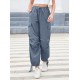 1pc GoyRrbay Women'S Casual Nylon Cargo Jogger Pants - Solid Color Drawstring Low Waist Baggy Trousers, All-Season Loose Fit Long Pants for Going Out, Woven Sports Pants for Adults 1pc GoyRrbay Women'S Casual Nylon Cargo Jogger Pants - Solid Color Drawstring Low Waist Baggy Trousers, All-Season Loose Fit Long Pants for Going Out, Woven Sports Pants for Adults