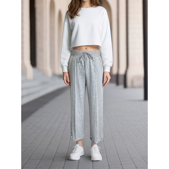 Apricot Sports Casual Pants For Women Summer New High-waisted Loose Drape Wide-leg Quick-drying Paratrooper Overalls Apricot Sports Casual Pants For Women Summer New High-waisted Loose Drape Wide-leg Quick-drying Paratrooper Overalls