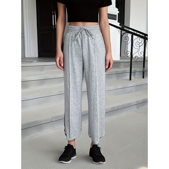 Apricot Sports Casual Pants For Women Summer New High-waisted Loose Drape Wide-leg Quick-drying Paratrooper Overalls Apricot Sports Casual Pants For Women Summer New High-waisted Loose Drape Wide-leg Quick-drying Paratrooper Overalls