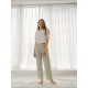 1pc Women'S All-Season Casual Polyester Lounge Pants with Lace Detail - Solid Color Woven Sports Pants for Home Comfort 1pc Women'S All-Season Casual Polyester Lounge Pants with Lace Detail - Solid Color Woven Sports Pants for Home Comfort