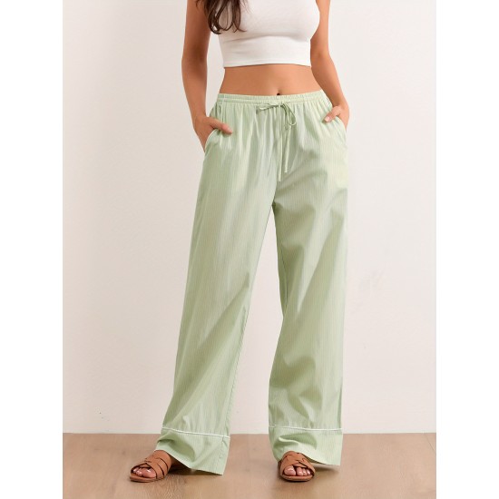 Women's Lounge Pants Stripe Drawstring Elastic Waist Loose Comfy Casual Pants Pajama Pants Sleep Trousers Women's Lounge Pants Stripe Drawstring Elastic Waist Loose Comfy Casual Pants Pajama Pants Sleep Trousers