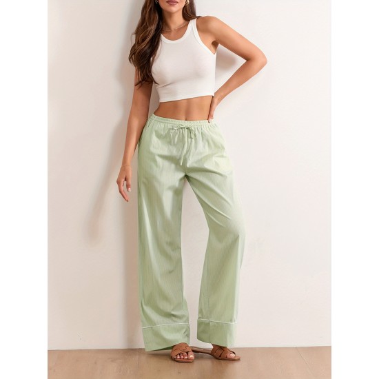 Women's Lounge Pants Stripe Drawstring Elastic Waist Loose Comfy Casual Pants Pajama Pants Sleep Trousers Women's Lounge Pants Stripe Drawstring Elastic Waist Loose Comfy Casual Pants Pajama Pants Sleep Trousers