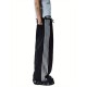 1pc Women'S Casual Wide Leg Faux Denim Pants with Striped Print, Cotton Loose Fit Trousers with Front Tie Bow Detail for Work Office Streetwear - All Seasons 1pc Women'S Casual Wide Leg Faux Denim Pants with Striped Print, Cotton Loose Fit Trousers with Front Tie Bow Detail for Work Office Streetwear - All Seasons