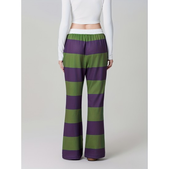 1pc Women'S High Waist Drawstring Pajama Pants - Sexy Floral Pattern Stirrup Long Trousers, Cozy Knit Fabric Lounge Bottoms for All Seasons, Adult - Silk Material 1pc Women'S High Waist Drawstring Pajama Pants - Sexy Floral Pattern Stirrup Long Trousers, Cozy Knit Fabric Lounge Bottoms for All Seasons, Adult - Silk Material