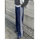 Women's Striped Drawstring Sweatpants - Casual Elastic Waist, Straight Leg with Pockets, Machine Washable Women's Striped Drawstring Sweatpants - Casual Elastic Waist, Straight Leg with Pockets, Machine Washable