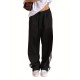 Women's Striped Drawstring Sweatpants - Casual Elastic Waist, Straight Leg with Pockets, Machine Washable Women's Striped Drawstring Sweatpants - Casual Elastic Waist, Straight Leg with Pockets, Machine Washable