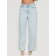 1pc Women'S Casual Cotton Wide Leg Jeans - Solid Color Low Waist Loose Fit with Pockets for Spring/Fall Season 1pc Women'S Casual Cotton Wide Leg Jeans - Solid Color Low Waist Loose Fit with Pockets for Spring/Fall Season