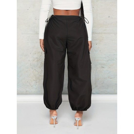 1pc Tooluck Women'S Solid Color Casual Harem Pants - All-Season Comfortable Soft Polyester, Versatile Fashion Genie Style, Woven Weave, Suitable for Adults 1pc Tooluck Women'S Solid Color Casual Harem Pants - All-Season Comfortable Soft Polyester, Versatile Fashion Genie Style, Woven Weave, Suitable for Adults