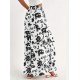 Floral Print Wide Leg Baggy Pants, Casual Drawstring Elastic Waist With Pockets Pants For Spring & Summer, Women's Clothing Floral Print Wide Leg Baggy Pants, Casual Drawstring Elastic Waist With Pockets Pants For Spring & Summer, Women's Clothing