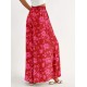 Floral Print Wide Leg Baggy Pants, Casual Drawstring Elastic Waist With Pockets Pants For Spring & Summer, Women's Clothing Floral Print Wide Leg Baggy Pants, Casual Drawstring Elastic Waist With Pockets Pants For Spring & Summer, Women's Clothing