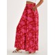 Floral Print Wide Leg Baggy Pants, Casual Drawstring Elastic Waist With Pockets Pants For Spring & Summer, Women's Clothing Floral Print Wide Leg Baggy Pants, Casual Drawstring Elastic Waist With Pockets Pants For Spring & Summer, Women's Clothing
