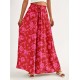 Floral Print Wide Leg Baggy Pants, Casual Drawstring Elastic Waist With Pockets Pants For Spring & Summer, Women's Clothing Floral Print Wide Leg Baggy Pants, Casual Drawstring Elastic Waist With Pockets Pants For Spring & Summer, Women's Clothing