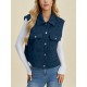 Women's Casual Quilted Vest - Sleeveless, Snap-Button, Relaxed Fit with Collar & Pockets, Navy Black - Perfect for Spring/Fall/Winter Outdoor Activities Women's Casual Quilted Vest - Sleeveless, Snap-Button, Relaxed Fit with Collar & Pockets, Navy Black - Perfect for Spring/Fall/Winter Outdoor Activities