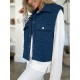 Women's Casual Quilted Vest - Sleeveless, Snap-Button, Relaxed Fit with Collar & Pockets, Navy Black - Perfect for Spring/Fall/Winter Outdoor Activities Women's Casual Quilted Vest - Sleeveless, Snap-Button, Relaxed Fit with Collar & Pockets, Navy Black - Perfect for Spring/Fall/Winter Outdoor Activities