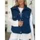 Women's Casual Quilted Vest - Sleeveless, Snap-Button, Relaxed Fit with Collar & Pockets, Navy Black - Perfect for Spring/Fall/Winter Outdoor Activities Women's Casual Quilted Vest - Sleeveless, Snap-Button, Relaxed Fit with Collar & Pockets, Navy Black - Perfect for Spring/Fall/Winter Outdoor Activities