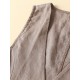 1pc Women'S Plus Size Casual Linen V-Neck Sleeveless Vest - Solid Color Knit Fabric Button-Down Leisure Tank Top 1pc Women'S Plus Size Casual Linen V-Neck Sleeveless Vest - Solid Color Knit Fabric Button-Down Leisure Tank Top