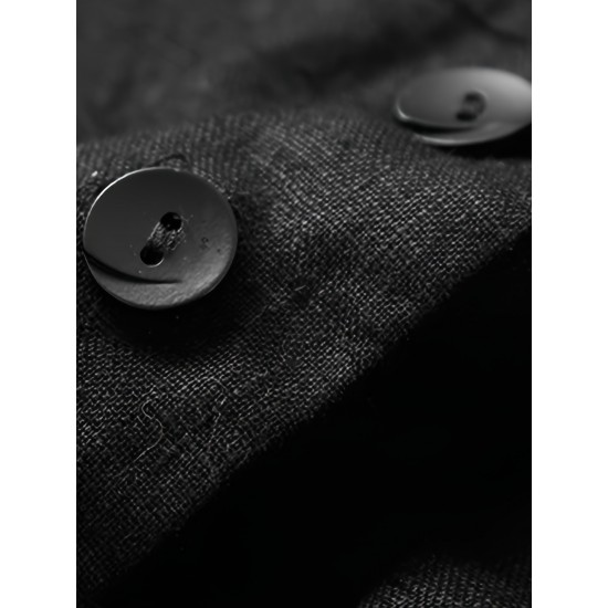 1pc Women'S Plus Size Casual Linen V-Neck Sleeveless Vest - Solid Color Knit Fabric Button-Down Leisure Tank Top 1pc Women'S Plus Size Casual Linen V-Neck Sleeveless Vest - Solid Color Knit Fabric Button-Down Leisure Tank Top