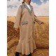 1pc Elegant Plus Size Women'S Casual Long Coat with Plaid Pockets and Ruffle Hem - Polyester Knit Fabric Cardigan Collar Windbreaker for Fall/Winter 1pc Elegant Plus Size Women'S Casual Long Coat with Plaid Pockets and Ruffle Hem - Polyester Knit Fabric Cardigan Collar Windbreaker for Fall/Winter