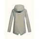 Plus Size Plush Lined Hooded Coat, Casual Long Sleeve Zipper Warm Coat For Winter, Women's Plus Size Clothing Plus Size Plush Lined Hooded Coat, Casual Long Sleeve Zipper Warm Coat For Winter, Women's Plus Size Clothing