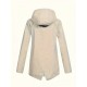 Plus Size Plush Lined Hooded Coat, Casual Long Sleeve Zipper Warm Coat For Winter, Women's Plus Size Clothing Plus Size Plush Lined Hooded Coat, Casual Long Sleeve Zipper Warm Coat For Winter, Women's Plus Size Clothing