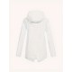 Plus Size Plush Lined Hooded Coat, Casual Long Sleeve Zipper Warm Coat For Winter, Women's Plus Size Clothing Plus Size Plush Lined Hooded Coat, Casual Long Sleeve Zipper Warm Coat For Winter, Women's Plus Size Clothing