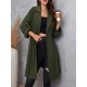 Women Plus Size Casual Coat, Long Sleeve Lapel Collar Button Closure Drawstring Fall Outwear Trendy Clothing for Daily Women Plus Size Casual Coat, Long Sleeve Lapel Collar Button Closure Drawstring Fall Outwear Trendy Clothing for Daily