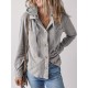 Women'S Plus Size Hooded Color Block Corduroy Jacket Women'S Plus Size Hooded Color Block Corduroy Jacket