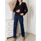 1pc Women'S Casual Cotton Jacket - Solid Color, Slight Stretch, Asymmetrical Zip-Up with Pockets, Soft Fabric, Long Sleeves, Relaxed Fit, Shawl Collar, Hip-Length - Ideal for Spring/Fall/Winter Everyday Wear 1pc Women'S Casual Cotton Jacket - Solid Color, Slight Stretch, Asymmetrical Zip-Up with Pockets, Soft Fabric, Long Sleeves, Relaxed Fit, Shawl Collar, Hip-Length - Ideal for Spring/Fall/Winter Everyday Wear