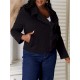 1pc Women'S Casual Cotton Jacket - Solid Color, Slight Stretch, Asymmetrical Zip-Up with Pockets, Soft Fabric, Long Sleeves, Relaxed Fit, Shawl Collar, Hip-Length - Ideal for Spring/Fall/Winter Everyday Wear 1pc Women'S Casual Cotton Jacket - Solid Color, Slight Stretch, Asymmetrical Zip-Up with Pockets, Soft Fabric, Long Sleeves, Relaxed Fit, Shawl Collar, Hip-Length - Ideal for Spring/Fall/Winter Everyday Wear