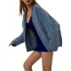 Chic Plus Size Quilted Jacket for Women - Casual Long Sleeve, Full Zip Padded Coat with Stand Collar, Machine Washable - Perfect for Fall/Winter Chic Plus Size Quilted Jacket for Women - Casual Long Sleeve, Full Zip Padded Coat with Stand Collar, Machine Washable - Perfect for Fall/Winter