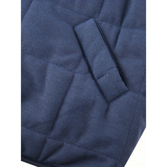 Chic Plus Size Quilted Jacket for Women - Casual Long Sleeve, Full Zip Padded Coat with Stand Collar, Machine Washable - Perfect for Fall/Winter Chic Plus Size Quilted Jacket for Women - Casual Long Sleeve, Full Zip Padded Coat with Stand Collar, Machine Washable - Perfect for Fall/Winter