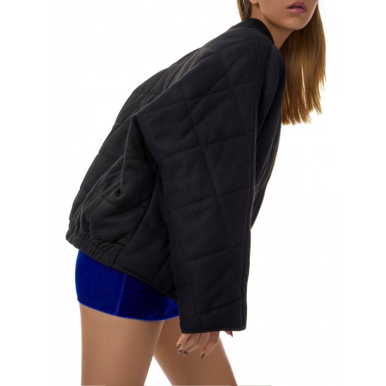 Chic Plus Size Quilted Jacket for Women - Casual Long Sleeve, Full Zip Padded Coat with Stand Collar, Machine Washable - Perfect for Fall/Winter Chic Plus Size Quilted Jacket for Women - Casual Long Sleeve, Full Zip Padded Coat with Stand Collar, Machine Washable - Perfect for Fall/Winter
