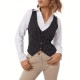 Chic Black Striped V-Neck Sleeveless Waistcoat for Women - Casual & Dressy, Slim Fit Crop Top with Button Detail Chic Black Striped V-Neck Sleeveless Waistcoat for Women - Casual & Dressy, Slim Fit Crop Top with Button Detail