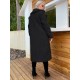 Plus Size Faux Fur Coat, Casual Polyester Non-Stretch Solid Color, with Lapel Collar and Button Details, for Fall/Winter - Knit Fabric Outerwear Plus Size Faux Fur Coat, Casual Polyester Non-Stretch Solid Color, with Lapel Collar and Button Details, for Fall/Winter - Knit Fabric Outerwear