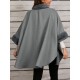 Chic Women's Cloak with Faux Fur Trim - 3/4 Sleeve, Button Closure, V-Neck Outerwear for Casual Wear Chic Women's Cloak with Faux Fur Trim - 3/4 Sleeve, Button Closure, V-Neck Outerwear for Casual Wear