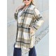 Chic Women's Plaid Long Coat - Double-Breasted, Lapel Collar with Full-Length Sleeves | Warm & Cozy for Fall/Winter | Machine Washable Chic Women's Plaid Long Coat - Double-Breasted, Lapel Collar with Full-Length Sleeves | Warm & Cozy for Fall/Winter | Machine Washable