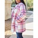 Chic Women's Plaid Long Coat - Double-Breasted, Lapel Collar with Full-Length Sleeves | Warm & Cozy for Fall/Winter | Machine Washable Chic Women's Plaid Long Coat - Double-Breasted, Lapel Collar with Full-Length Sleeves | Warm & Cozy for Fall/Winter | Machine Washable