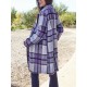 Chic Women's Plaid Long Coat - Double-Breasted, Lapel Collar with Full-Length Sleeves | Warm & Cozy for Fall/Winter | Machine Washable Chic Women's Plaid Long Coat - Double-Breasted, Lapel Collar with Full-Length Sleeves | Warm & Cozy for Fall/Winter | Machine Washable