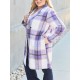Chic Women's Plaid Long Coat - Double-Breasted, Lapel Collar with Full-Length Sleeves | Warm & Cozy for Fall/Winter | Machine Washable Chic Women's Plaid Long Coat - Double-Breasted, Lapel Collar with Full-Length Sleeves | Warm & Cozy for Fall/Winter | Machine Washable