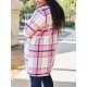 Chic Women's Plaid Long Coat - Double-Breasted, Lapel Collar with Full-Length Sleeves | Warm & Cozy for Fall/Winter | Machine Washable Chic Women's Plaid Long Coat - Double-Breasted, Lapel Collar with Full-Length Sleeves | Warm & Cozy for Fall/Winter | Machine Washable